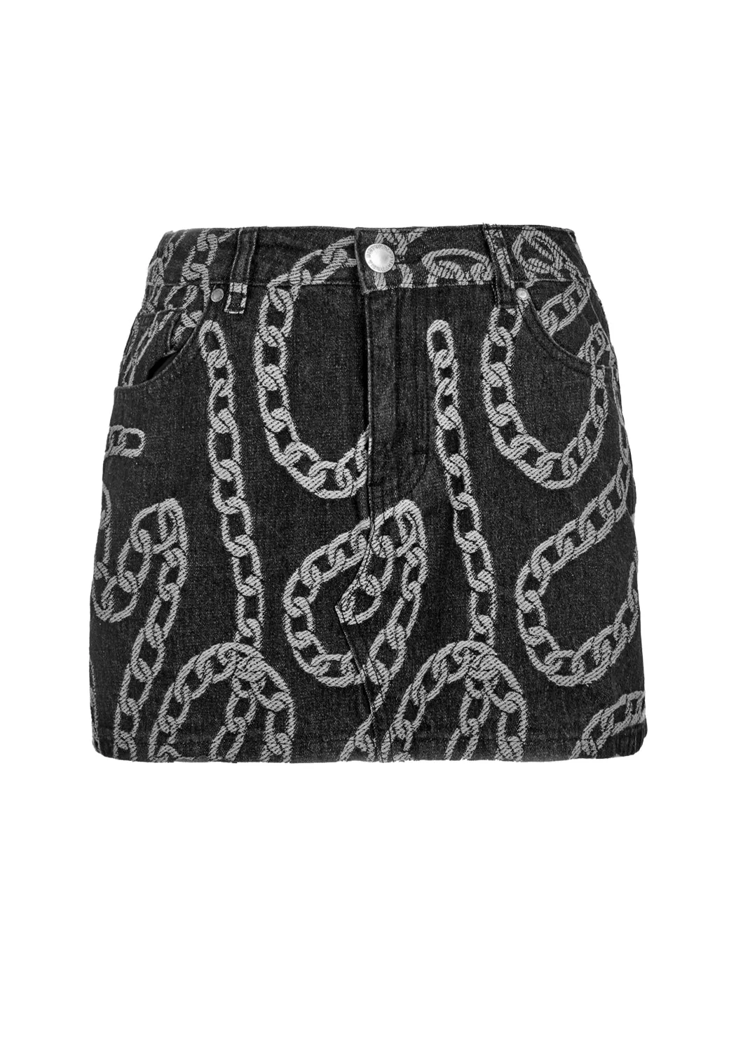 GROUNDED LOW RISE DENIM MINI SKIRT