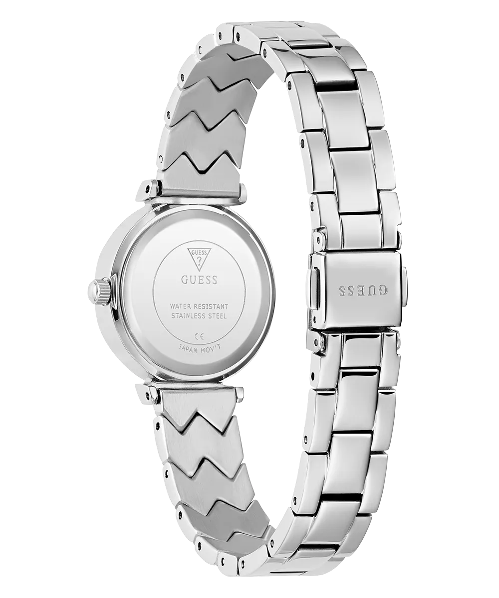 GUESS Ladies Silver Tone Analog Watch