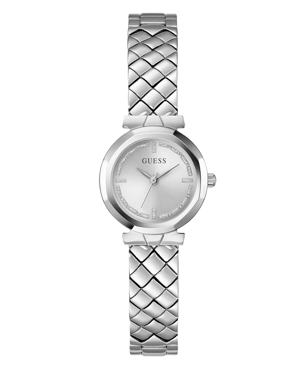 GUESS Ladies Silver Tone Analog Watch