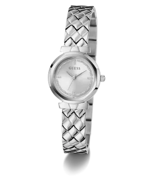 GUESS Ladies Silver Tone Analog Watch