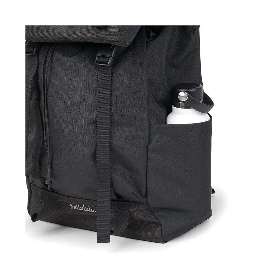 HELLOLULU Gio Utility Flap Backpack L Char.Black