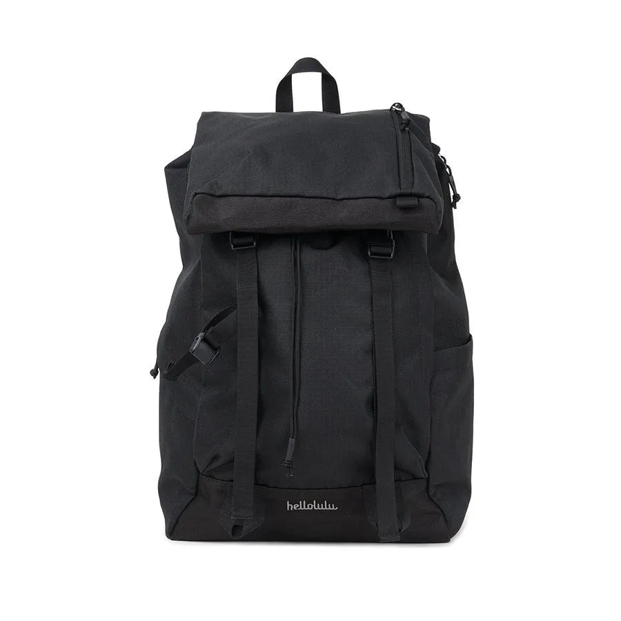 HELLOLULU Gio Utility Flap Backpack L Char.Black