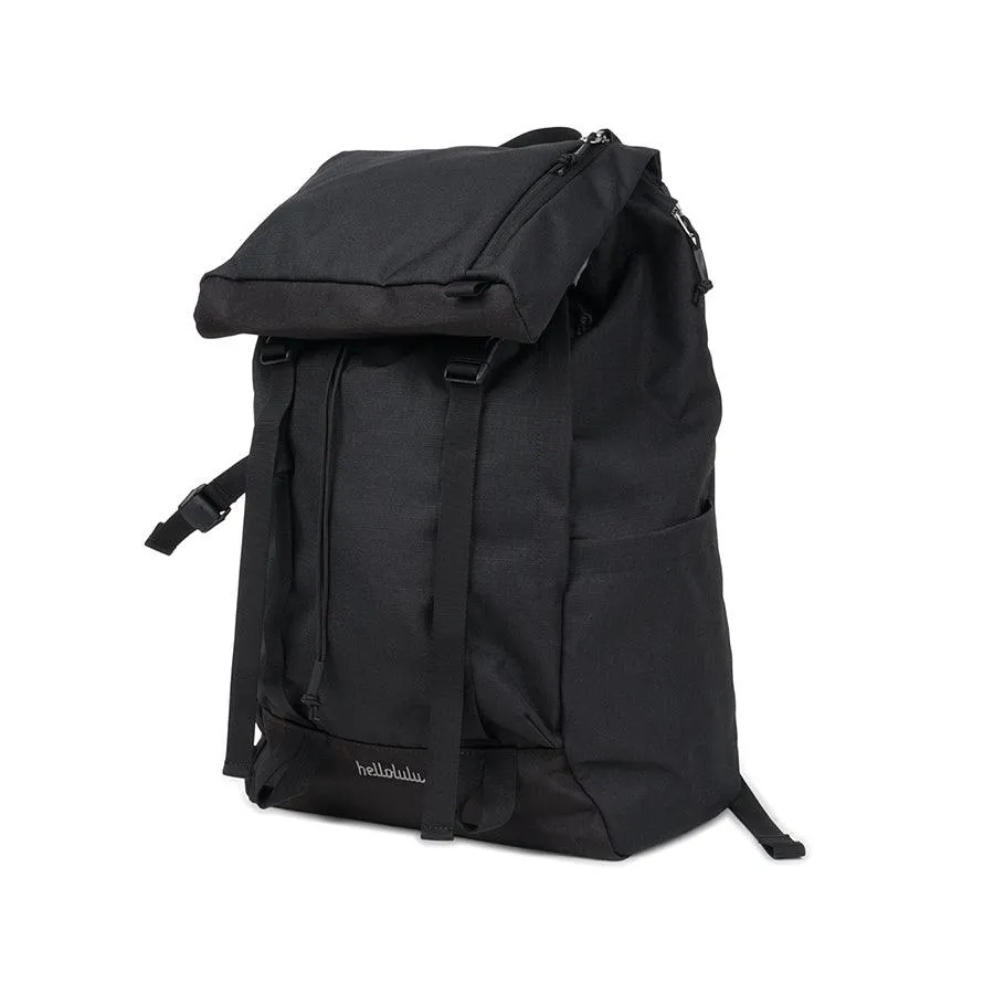 HELLOLULU Gio Utility Flap Backpack L Char.Black