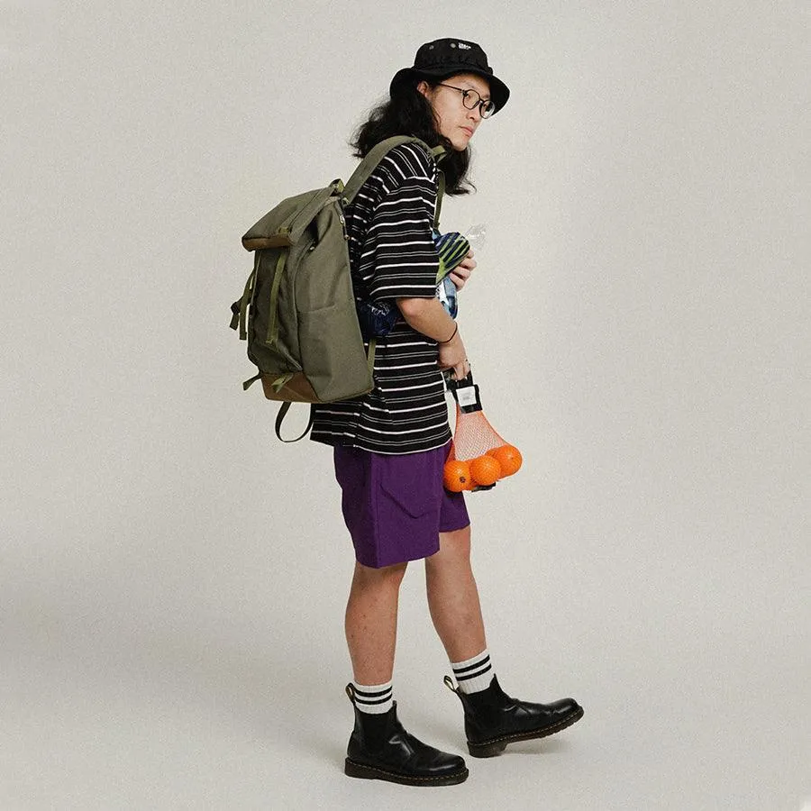 HELLOLULU Gio Utility Flap Backpack Lolive Drab
