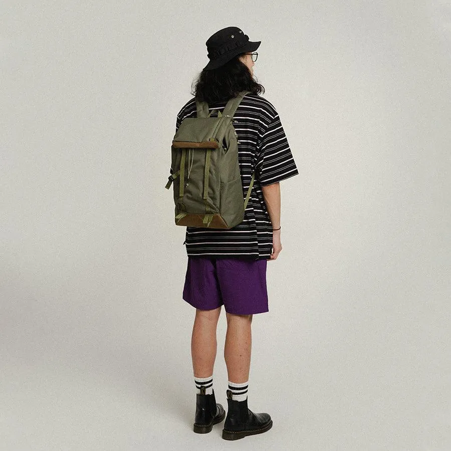 HELLOLULU Gio Utility Flap Backpack Lolive Drab