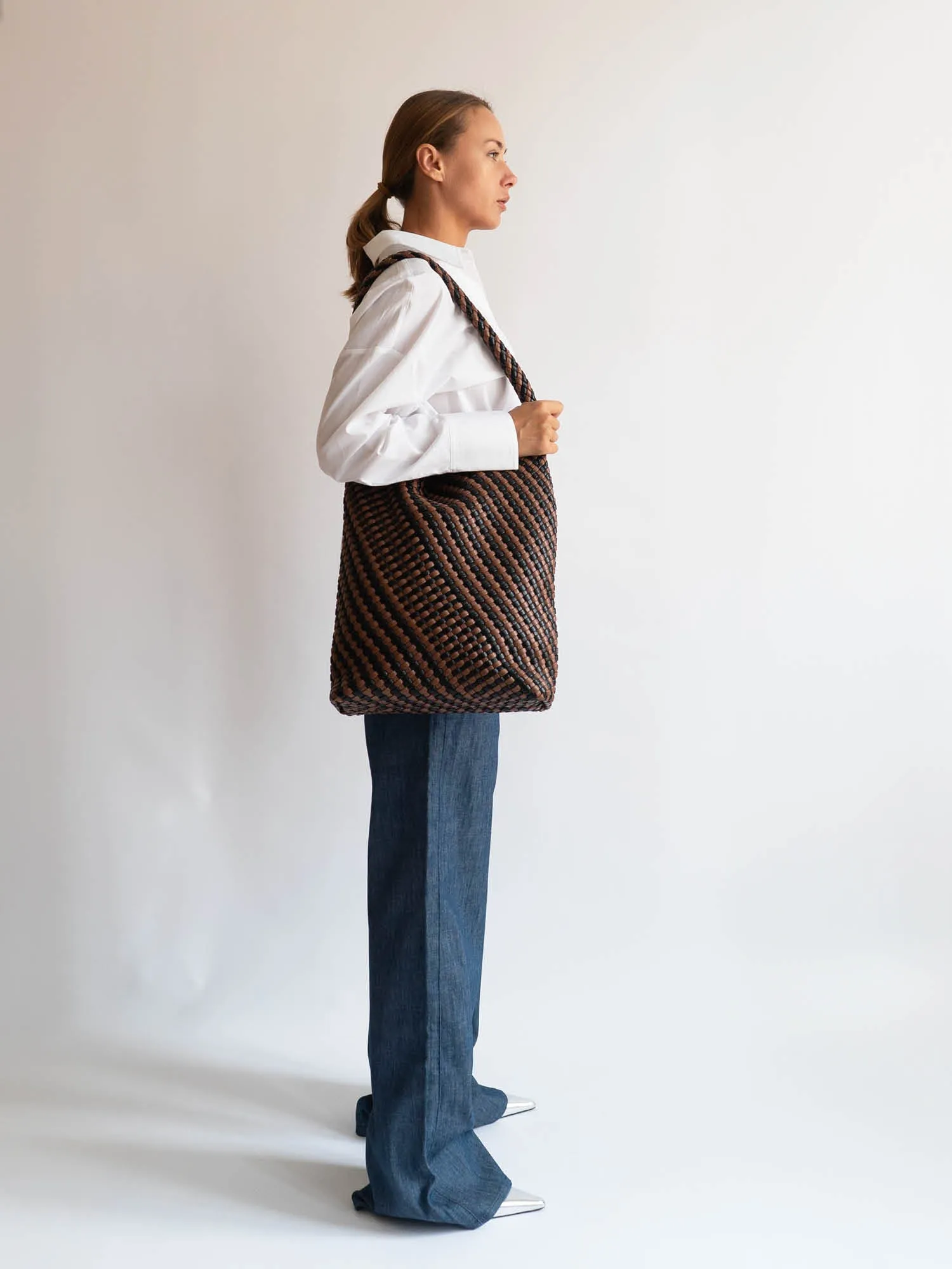 HOBO BRAIDED SOFT STRUCTURE - Brown Caramel