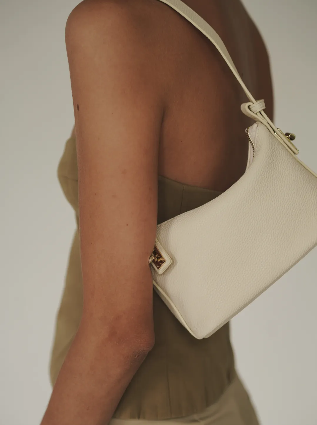 Ivory Twister Hobo Bag