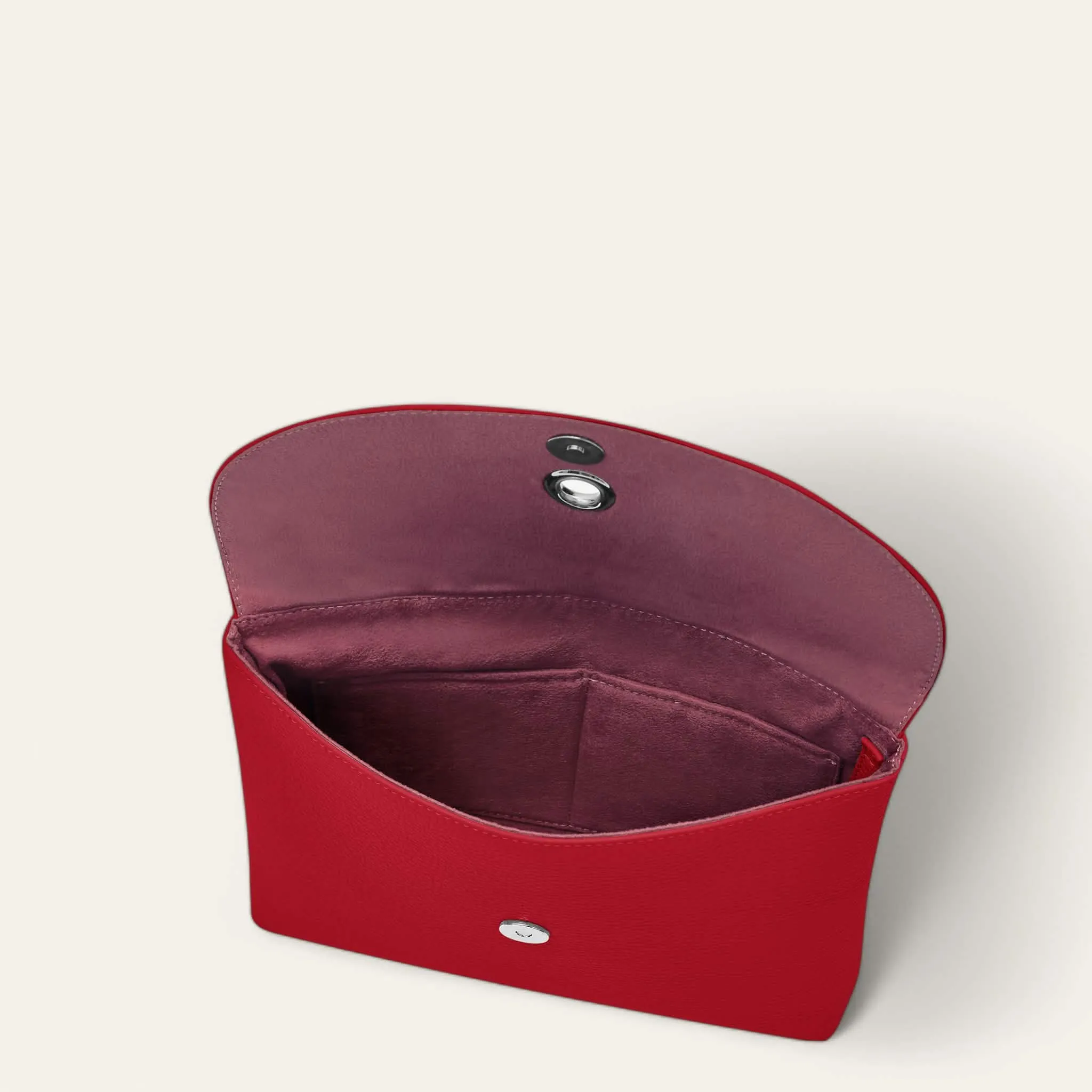 Jasmine Crossbody | Pillarbox Red with Silver hardware