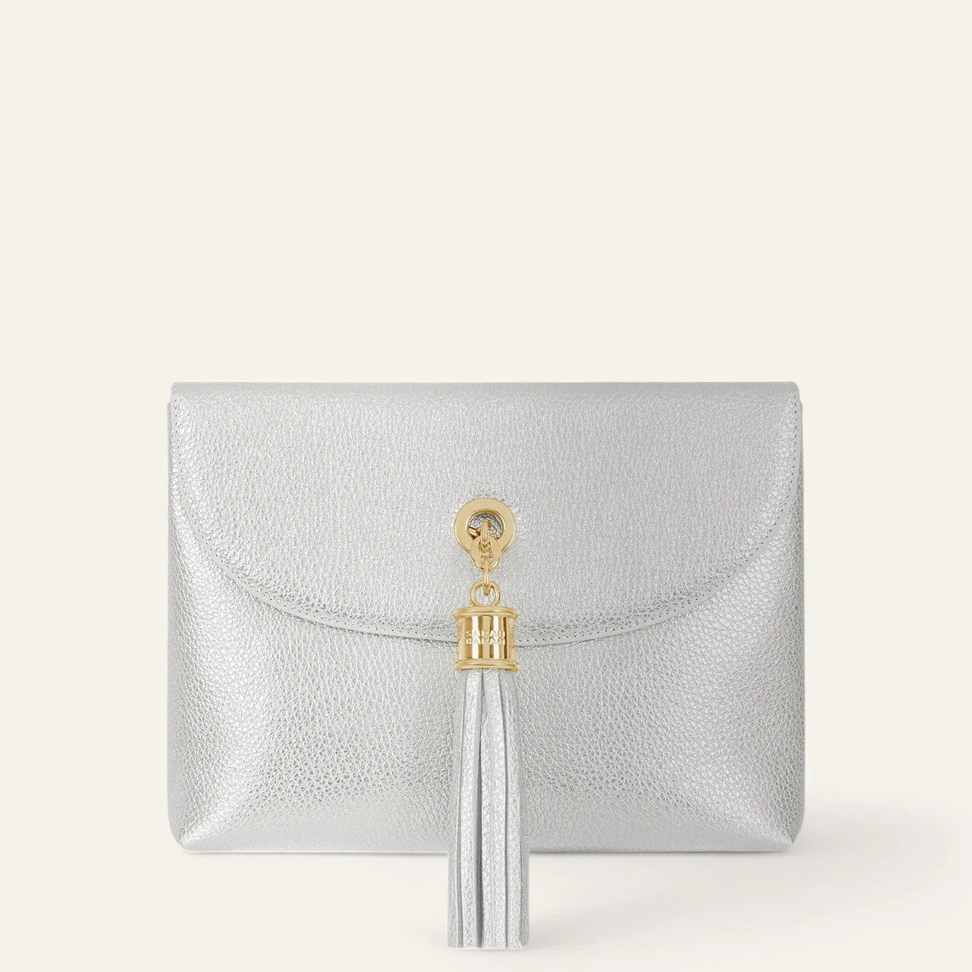 Jasmine Crossbody | Soft Metallic Silver with Gold