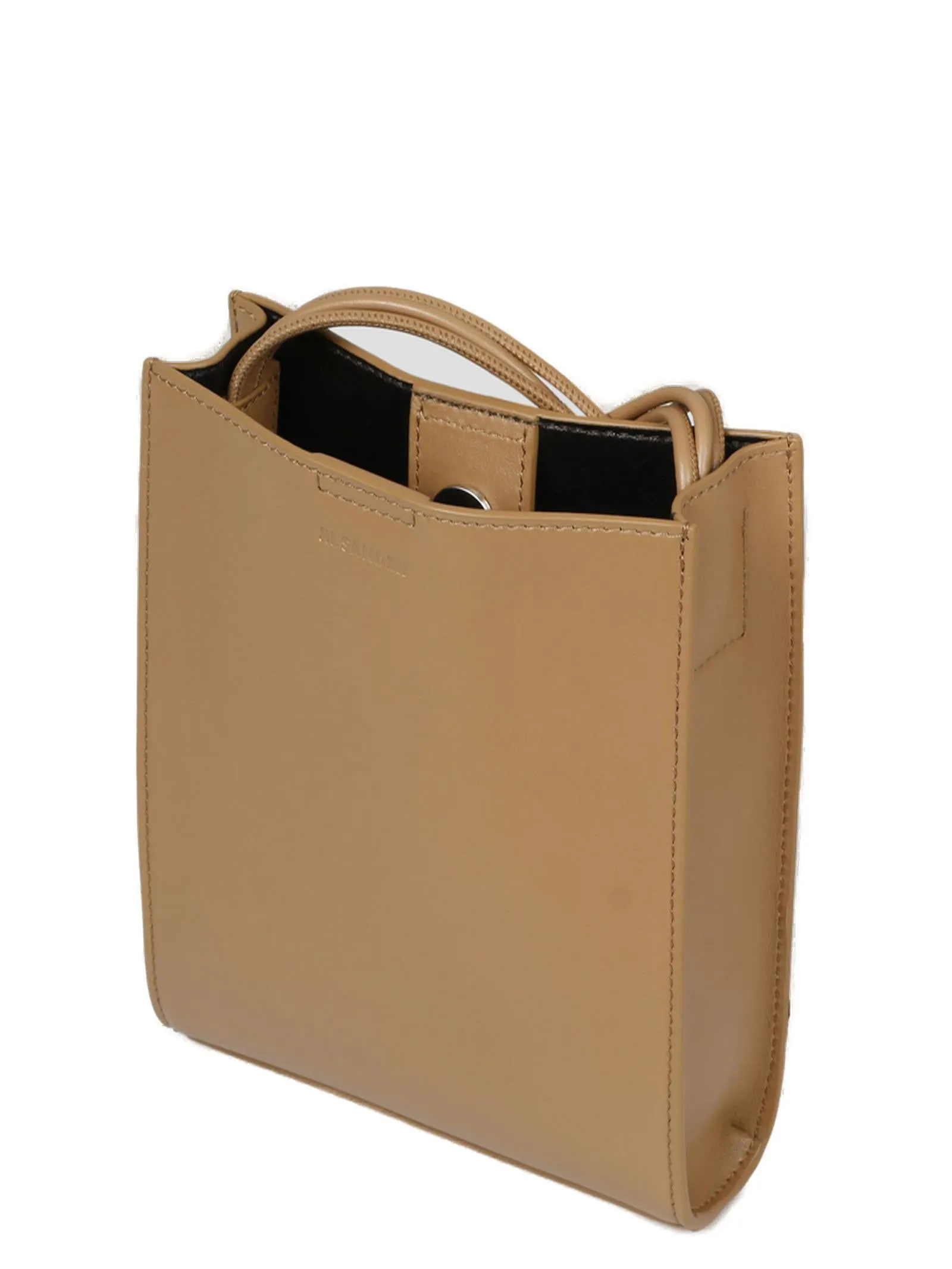 Jil Sander Tangle Logo Embossed Small Messenger Bag
