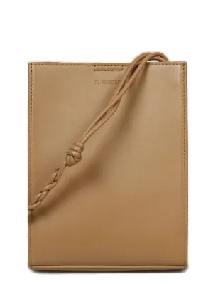Jil Sander Tangle Logo Embossed Small Messenger Bag