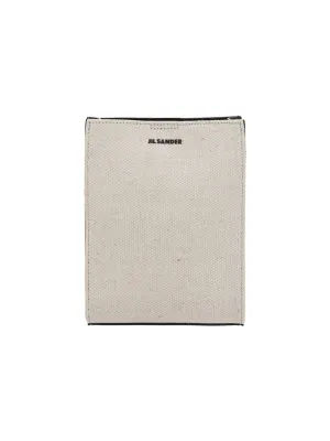 Jil Sander Tangle Logo Embroidered Messenger Bag