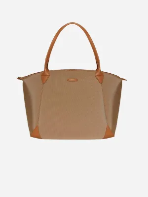 Journey Apple Skin & Recycled Nylon Weekend Bag | Caramel