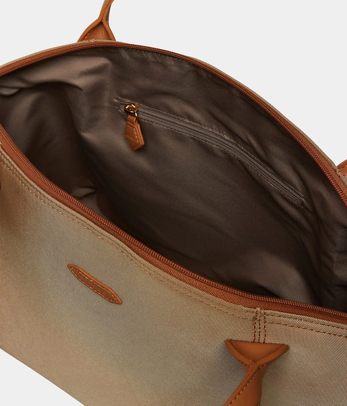 Journey Apple Skin & Recycled Nylon Weekend Bag | Caramel