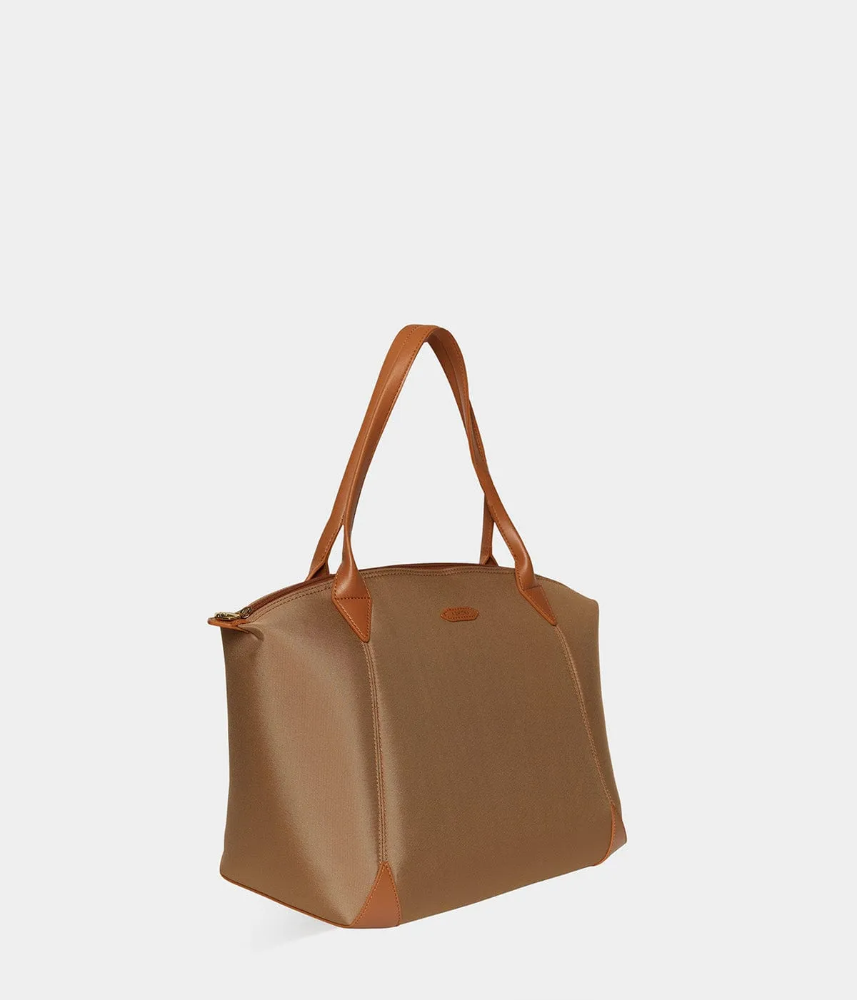 Journey Apple Skin & Recycled Nylon Weekend Bag | Caramel