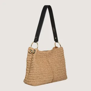 Lana Hobo - Raffia/Black