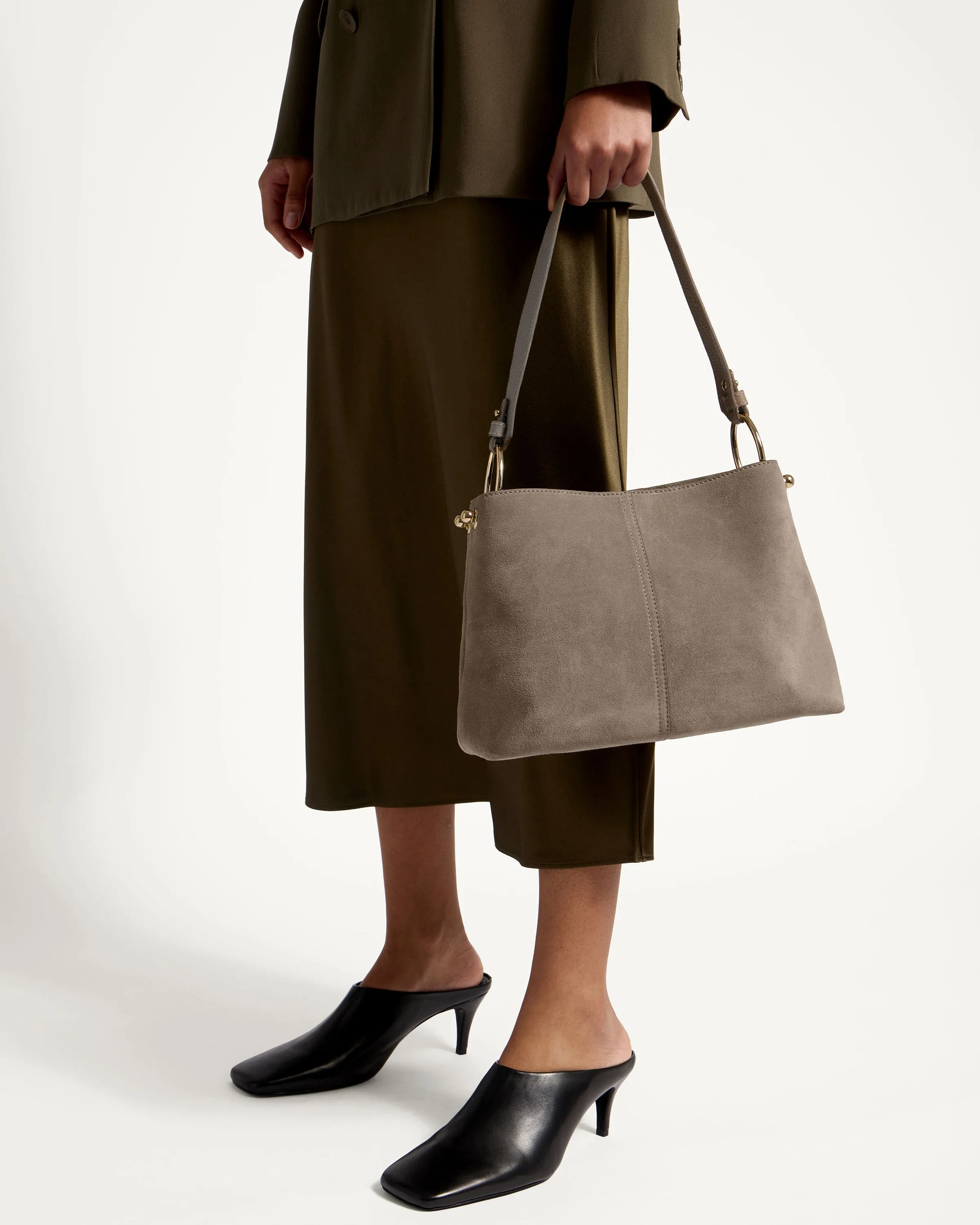 Lana Hobo - Taupe Suede
