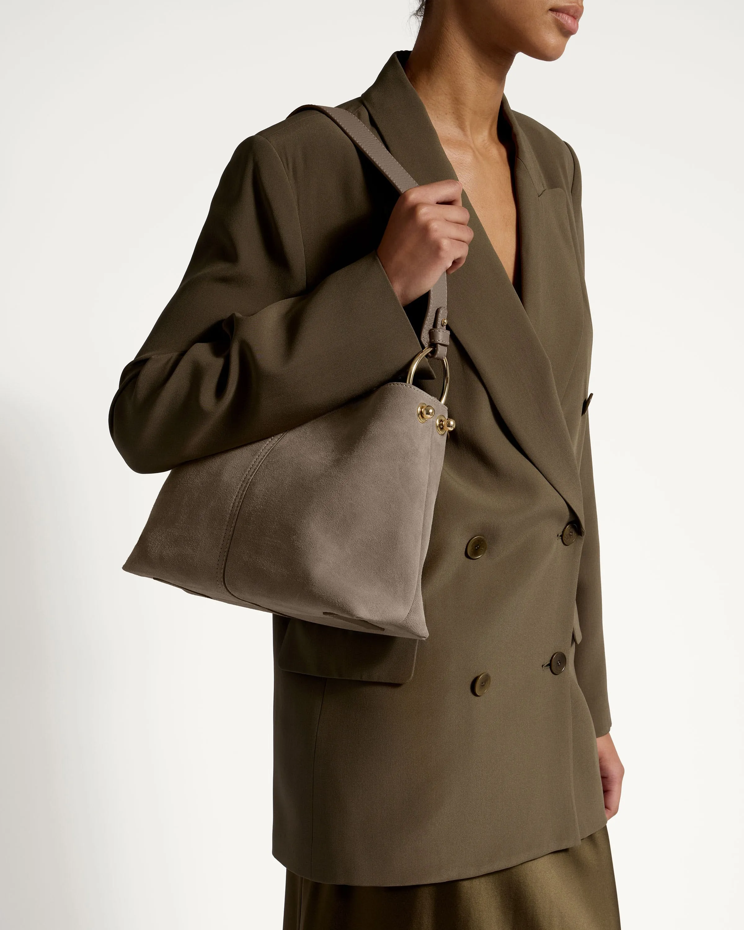 Lana Hobo - Taupe Suede