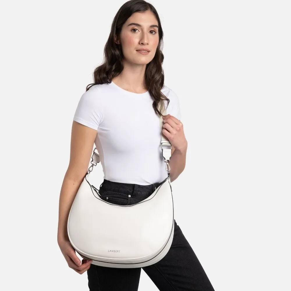 Le Jenny - Sac à main hobo en cuir vegan pearl