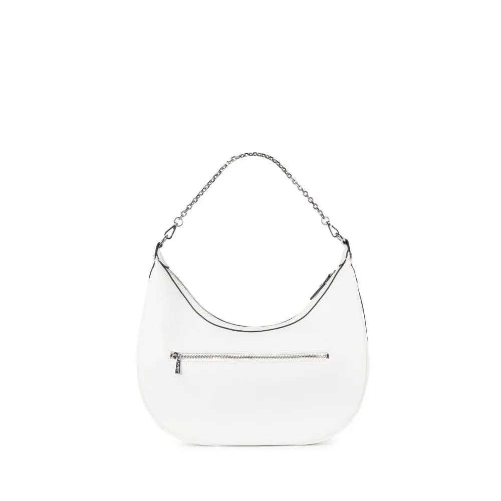 Le Jenny - Sac à main hobo en cuir vegan pearl