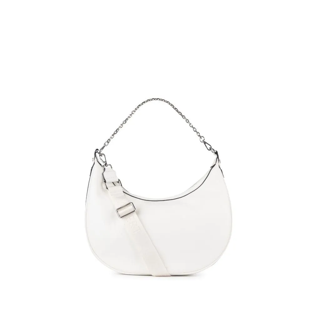 Le Jenny - Sac à main hobo en cuir vegan pearl