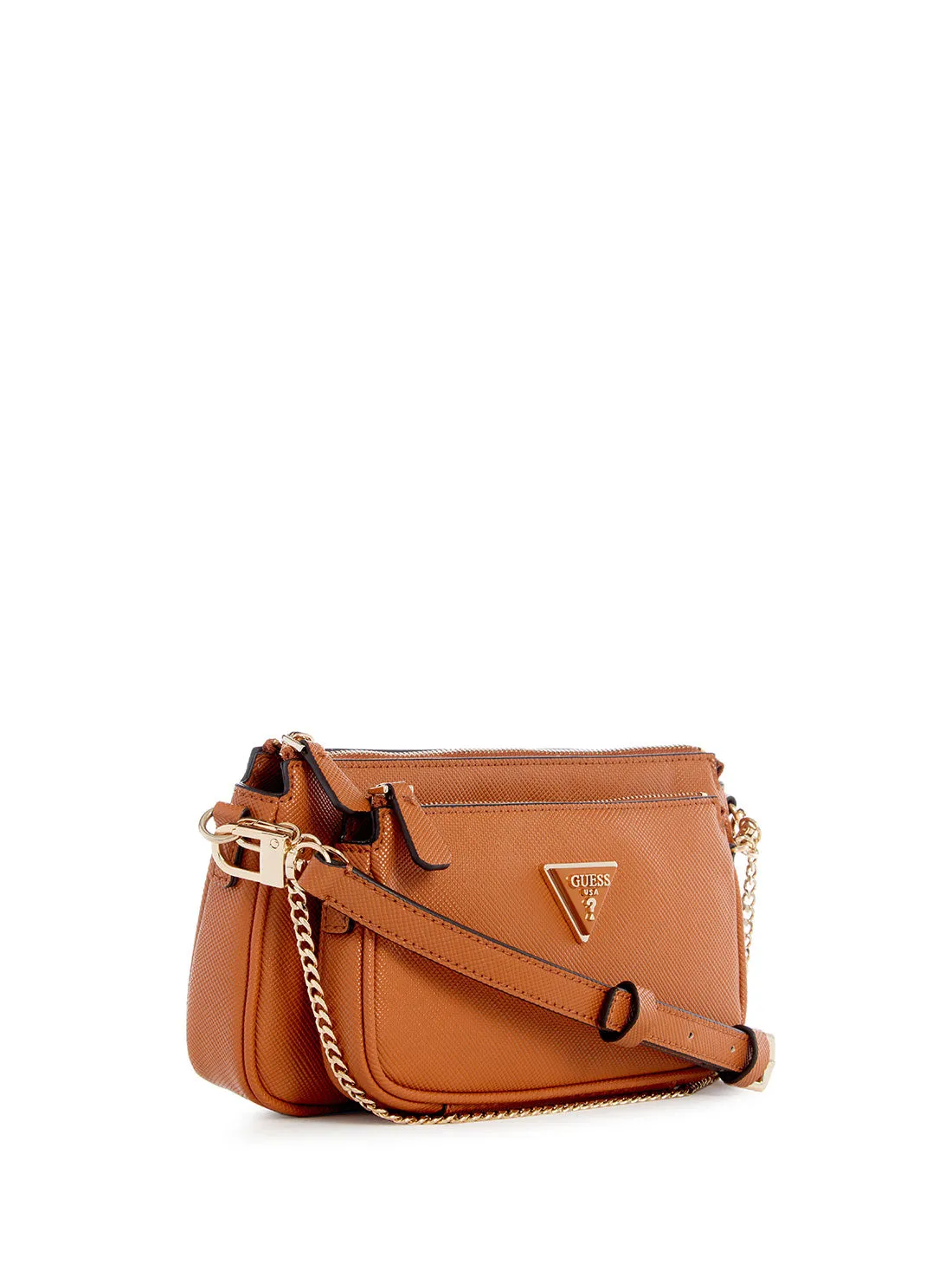 Light Cognac Noelle Crossbody Pouch Bag