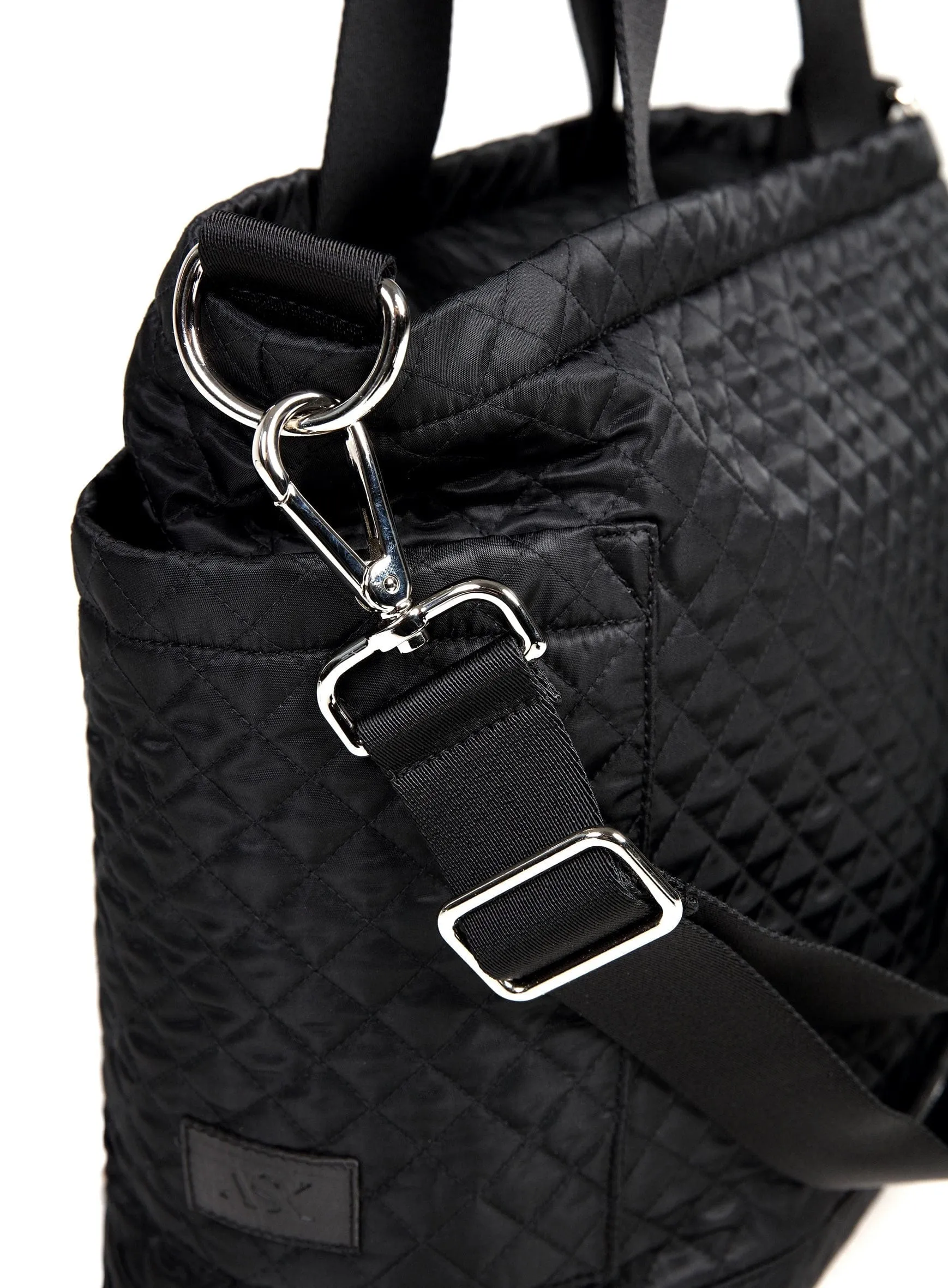 Lily ECONYL® Vegan Changing Tote Bag |  Black