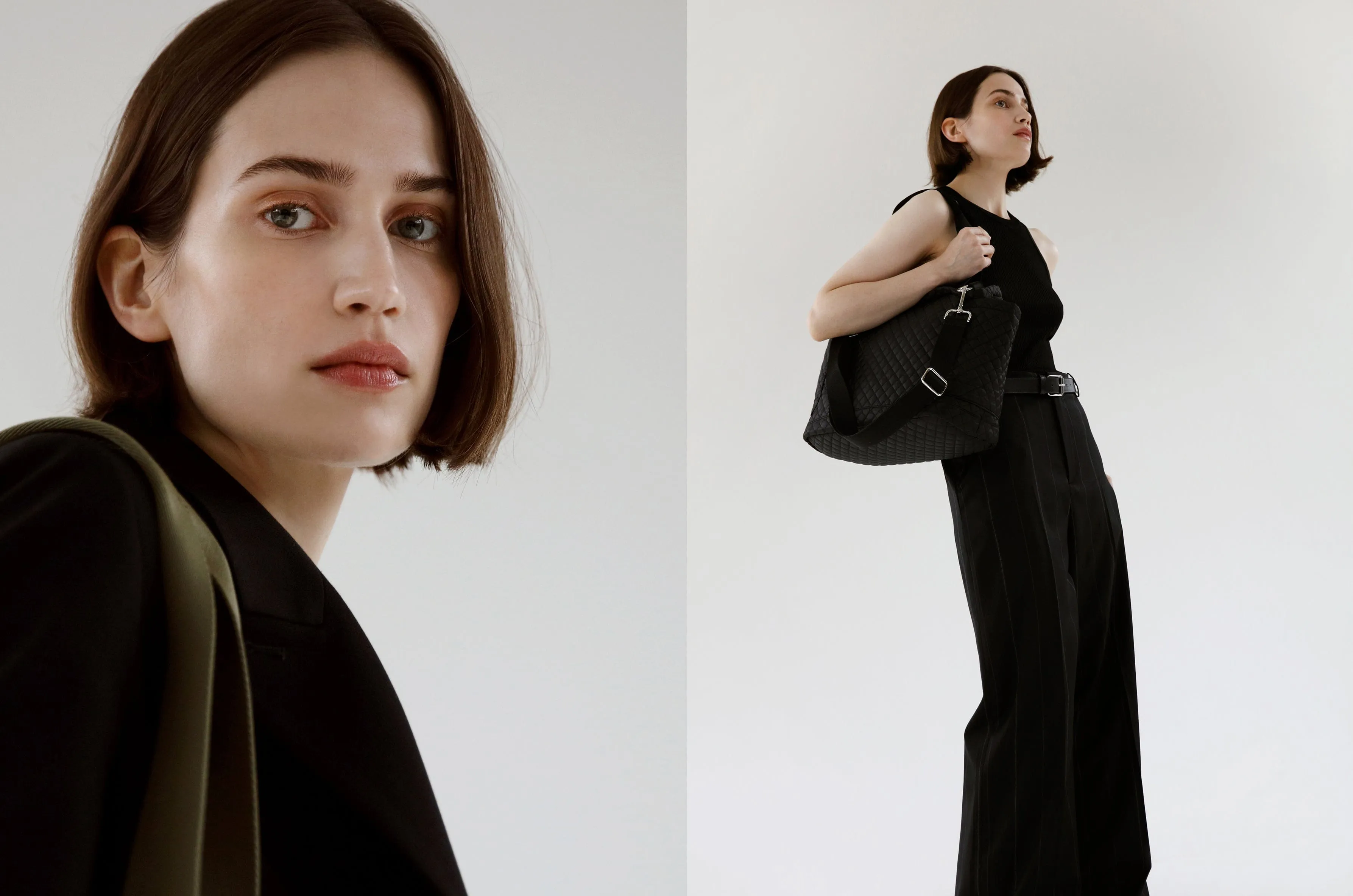 Lily ECONYL® Vegan Changing Tote Bag |  Black