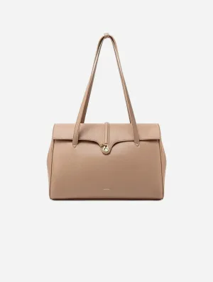 Lock Vegan Leather Tote Upgrade Edition | Latte Pebbled