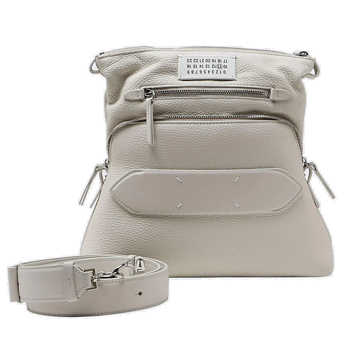 Maison Margiela Logo Patch Zip-Up Shoulder Bag