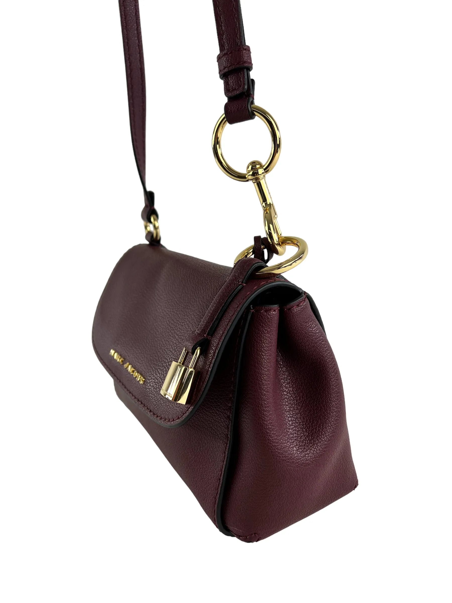 Marc Jacobs Burgundy Leather Mini Boho Grind Crossbody