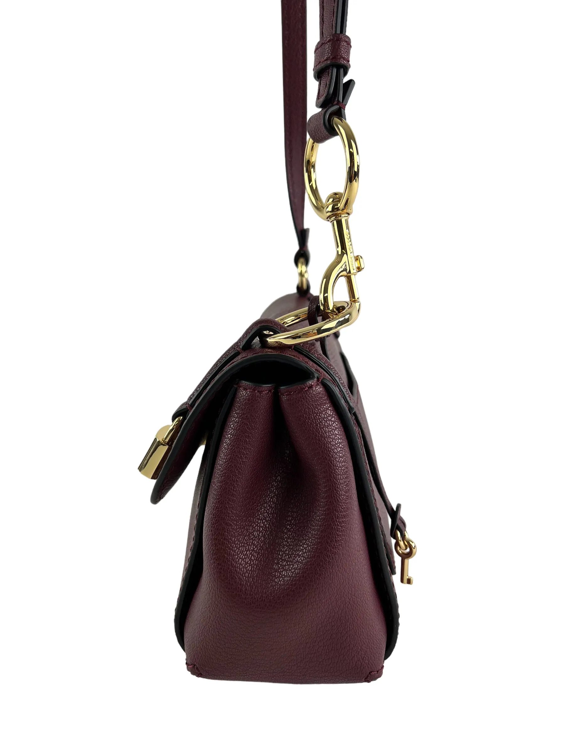 Marc Jacobs Burgundy Leather Mini Boho Grind Crossbody