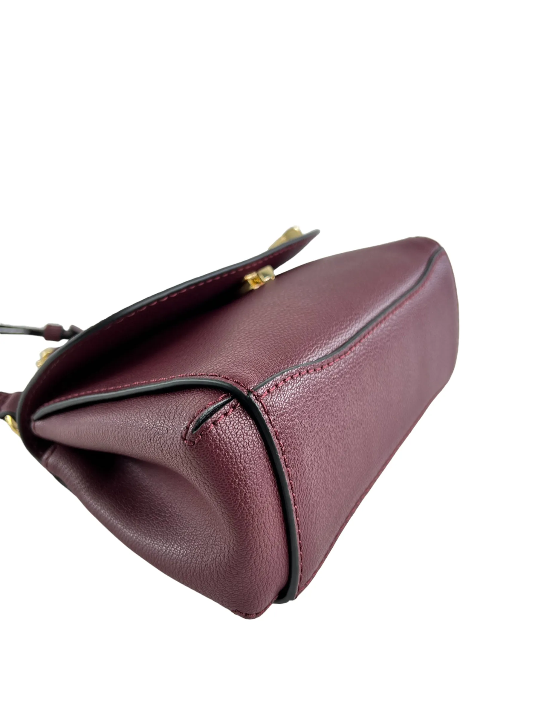 Marc Jacobs Burgundy Leather Mini Boho Grind Crossbody