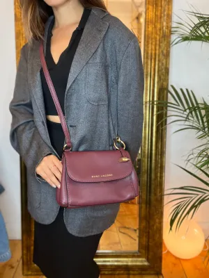 Marc Jacobs Burgundy Leather Mini Boho Grind Crossbody