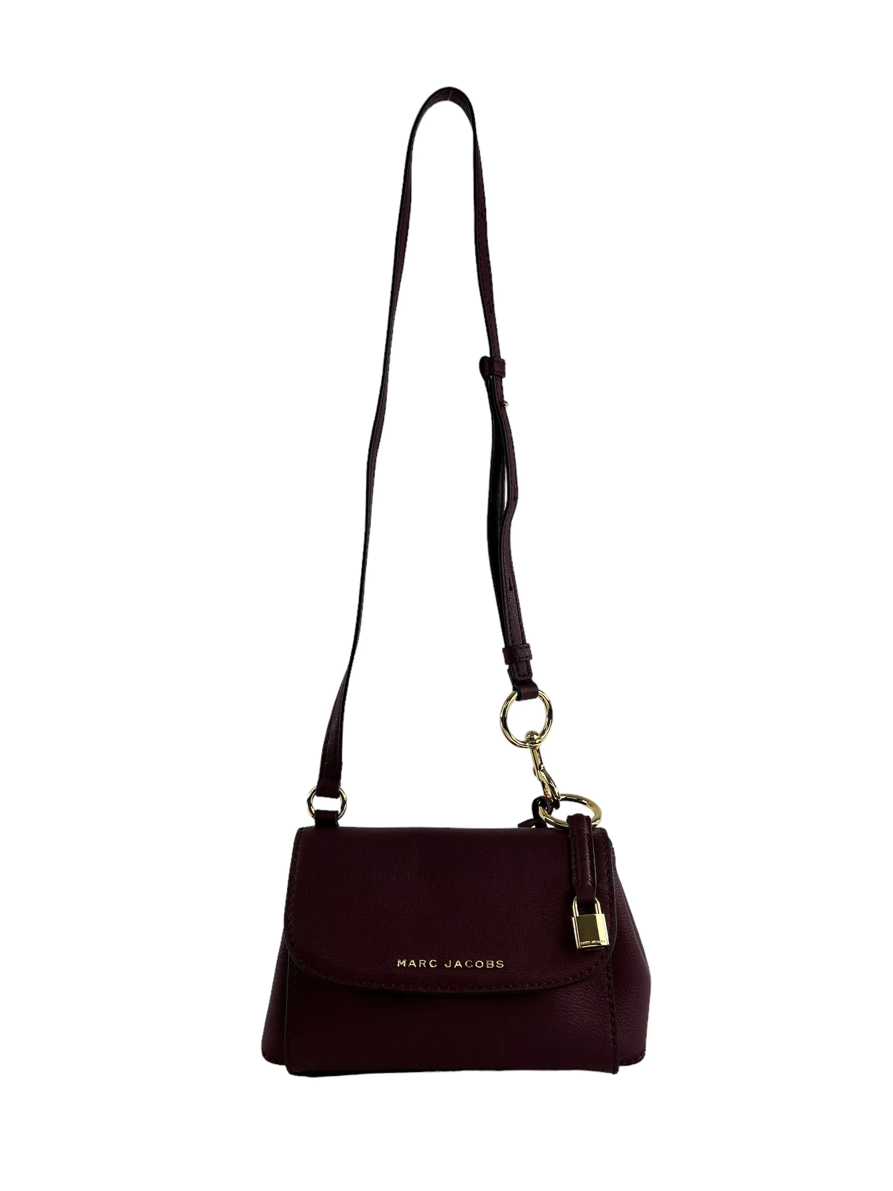 Marc Jacobs Burgundy Leather Mini Boho Grind Crossbody