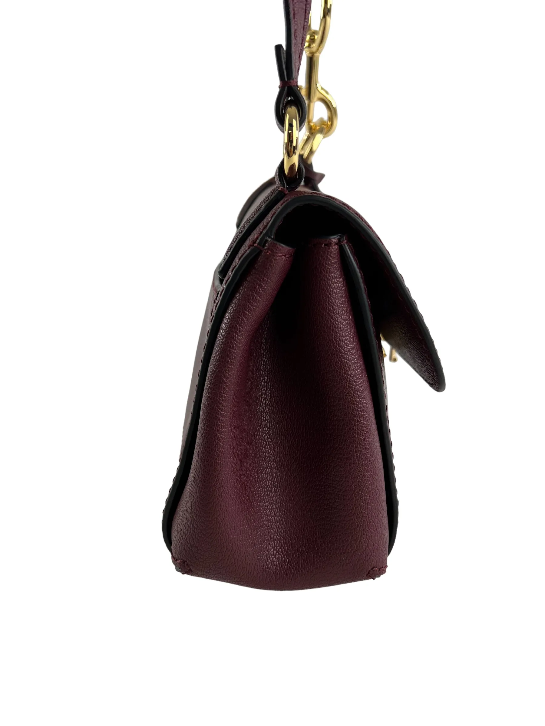 Marc Jacobs Burgundy Leather Mini Boho Grind Crossbody