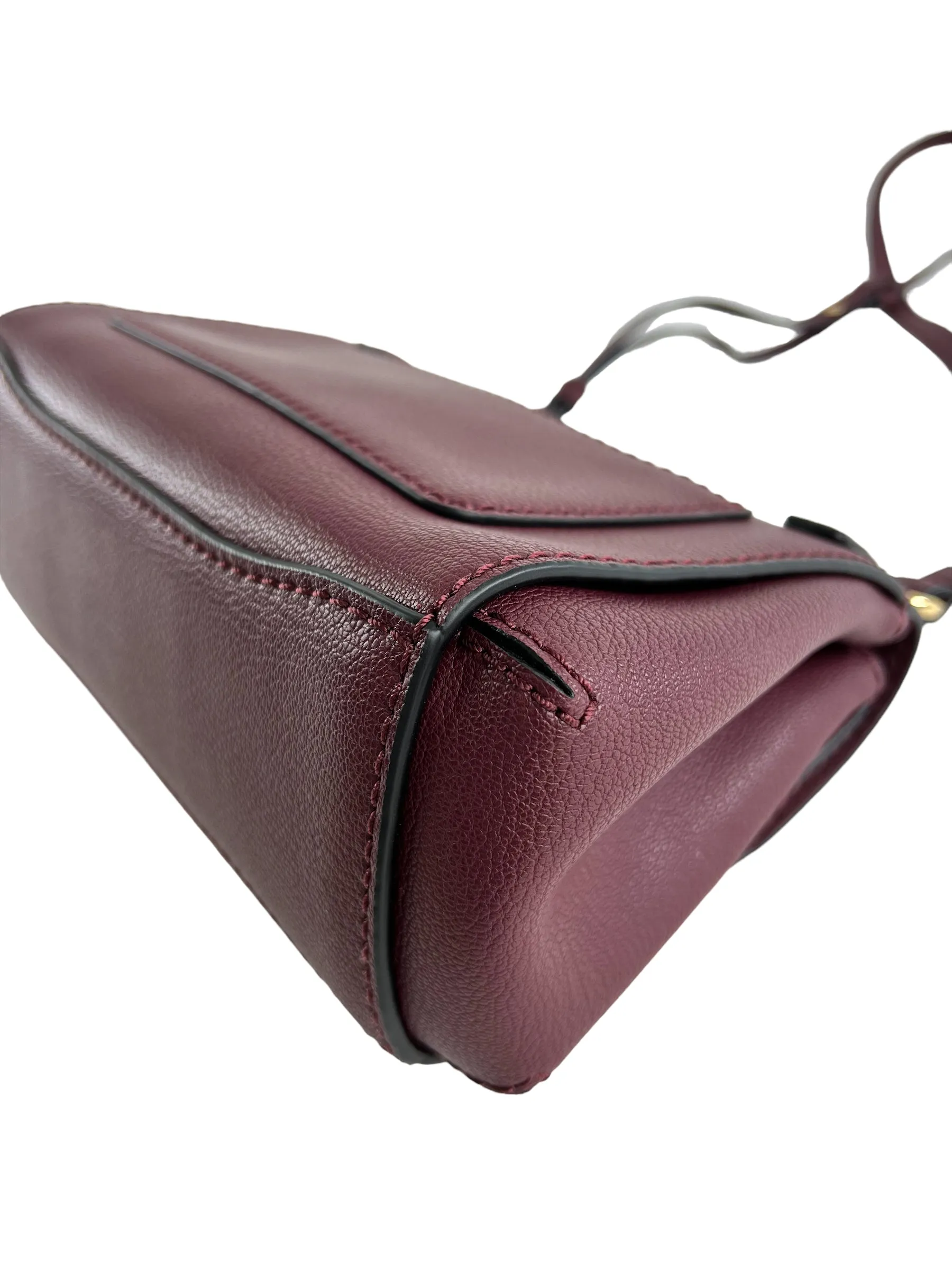 Marc Jacobs Burgundy Leather Mini Boho Grind Crossbody