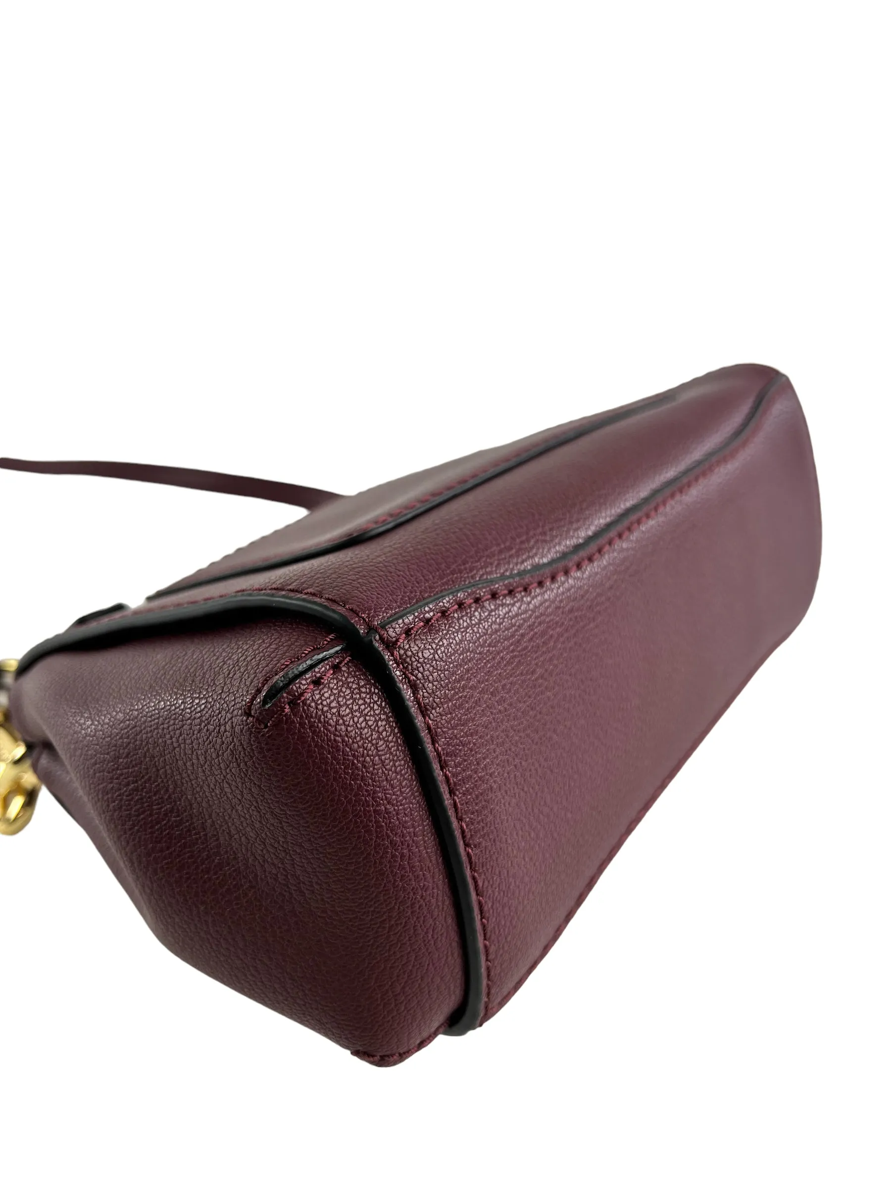 Marc Jacobs Burgundy Leather Mini Boho Grind Crossbody