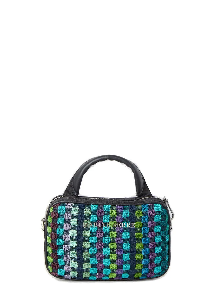 Marine Serre Logo Embossed Mini Crossbody Bag