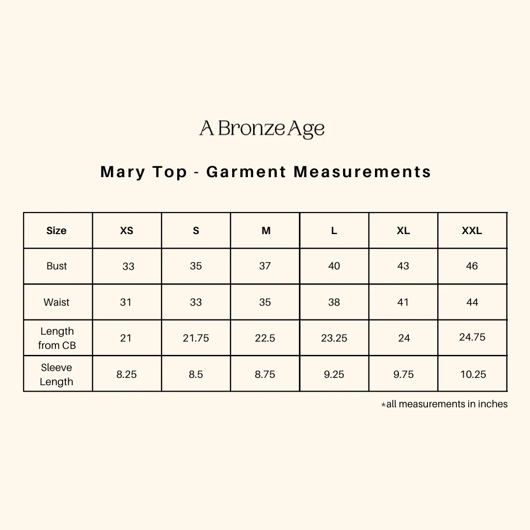 Mary Top - Ready To Ship