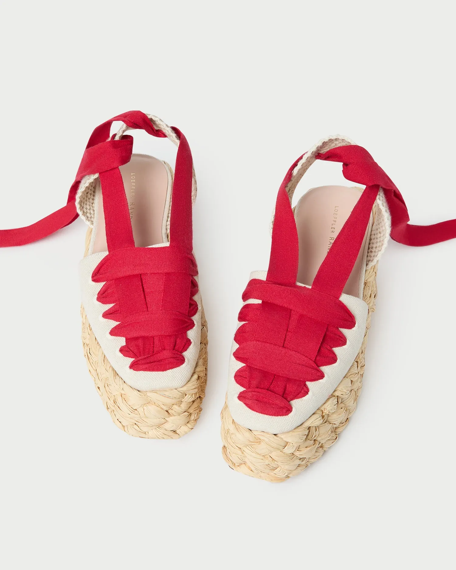 Mason Natural/Red Platform Espadrille