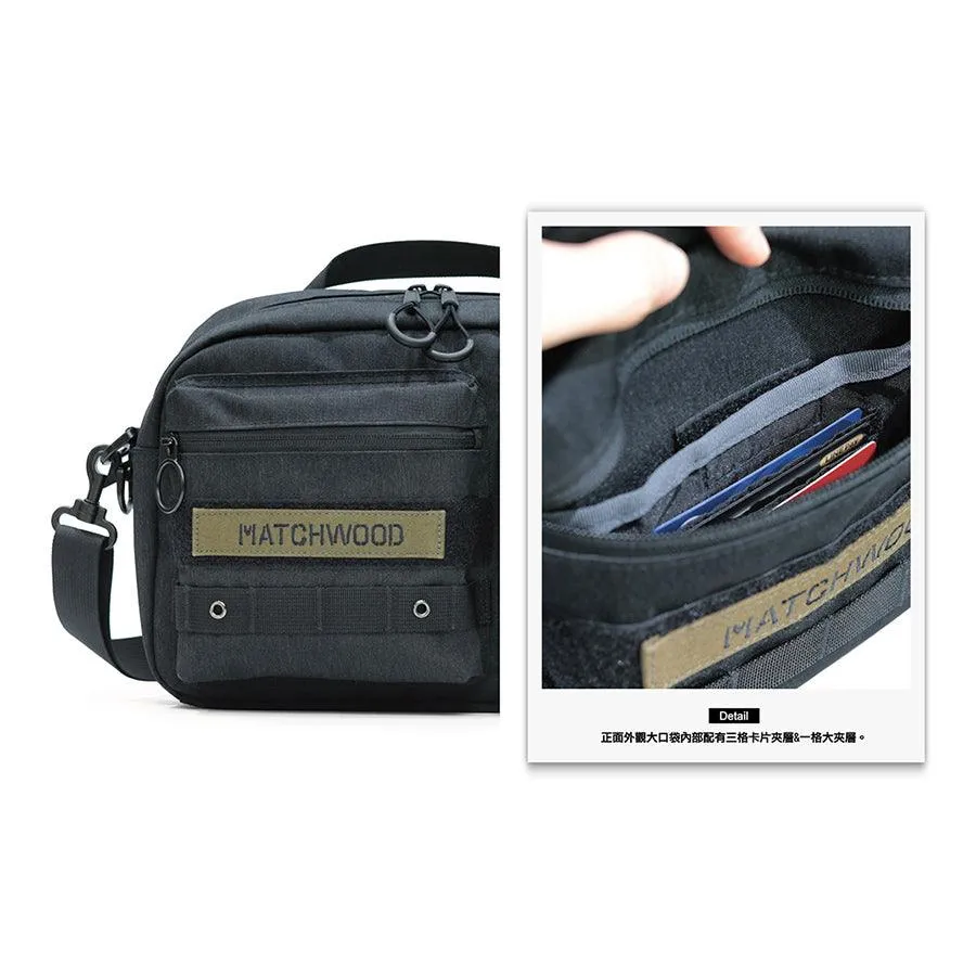 MATCHWOOD Chaser 2 Way Shoulder Bag - Black  (550g)