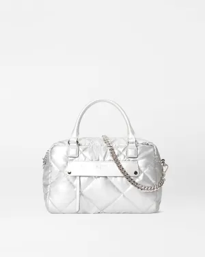 Matte Silver Madison Satchel