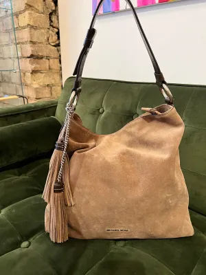 Michael Kors Brown Suede Hobo / Shoulder Bag