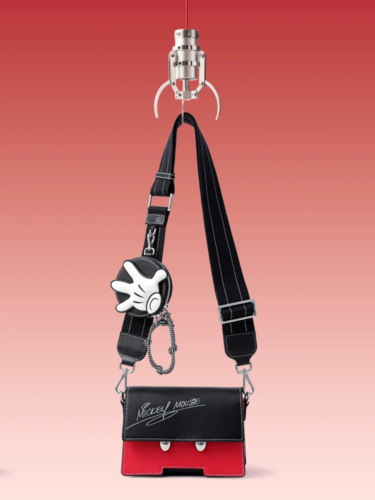 Mickey Mouse Red Trousers Leather Crossbody and Shoulder Bag