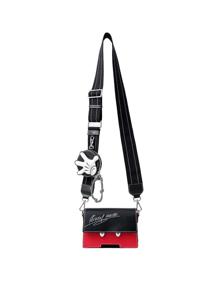 Mickey Mouse Red Trousers Leather Crossbody and Shoulder Bag