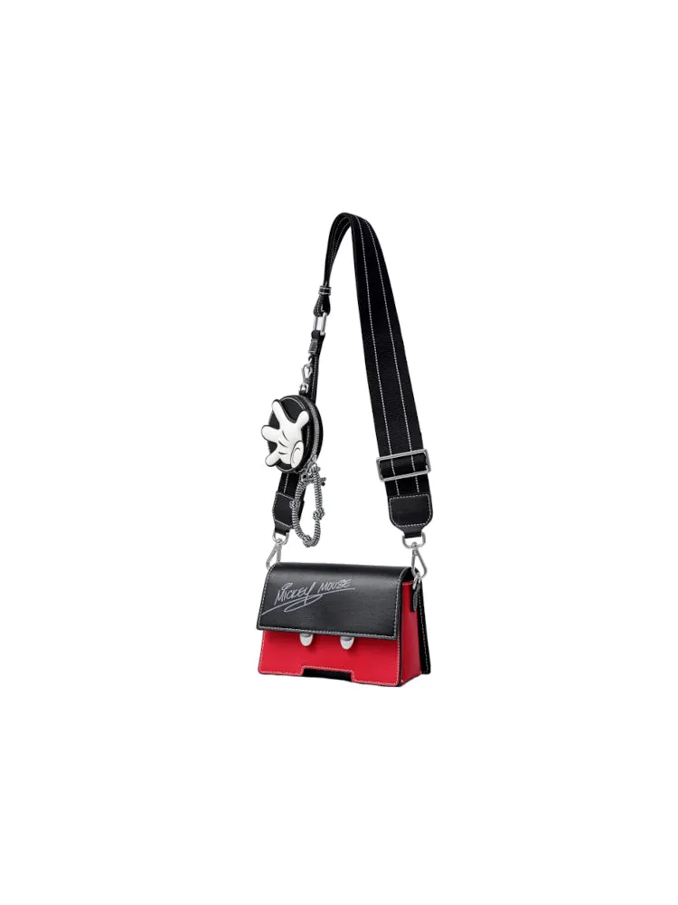 Mickey Mouse Red Trousers Leather Crossbody and Shoulder Bag