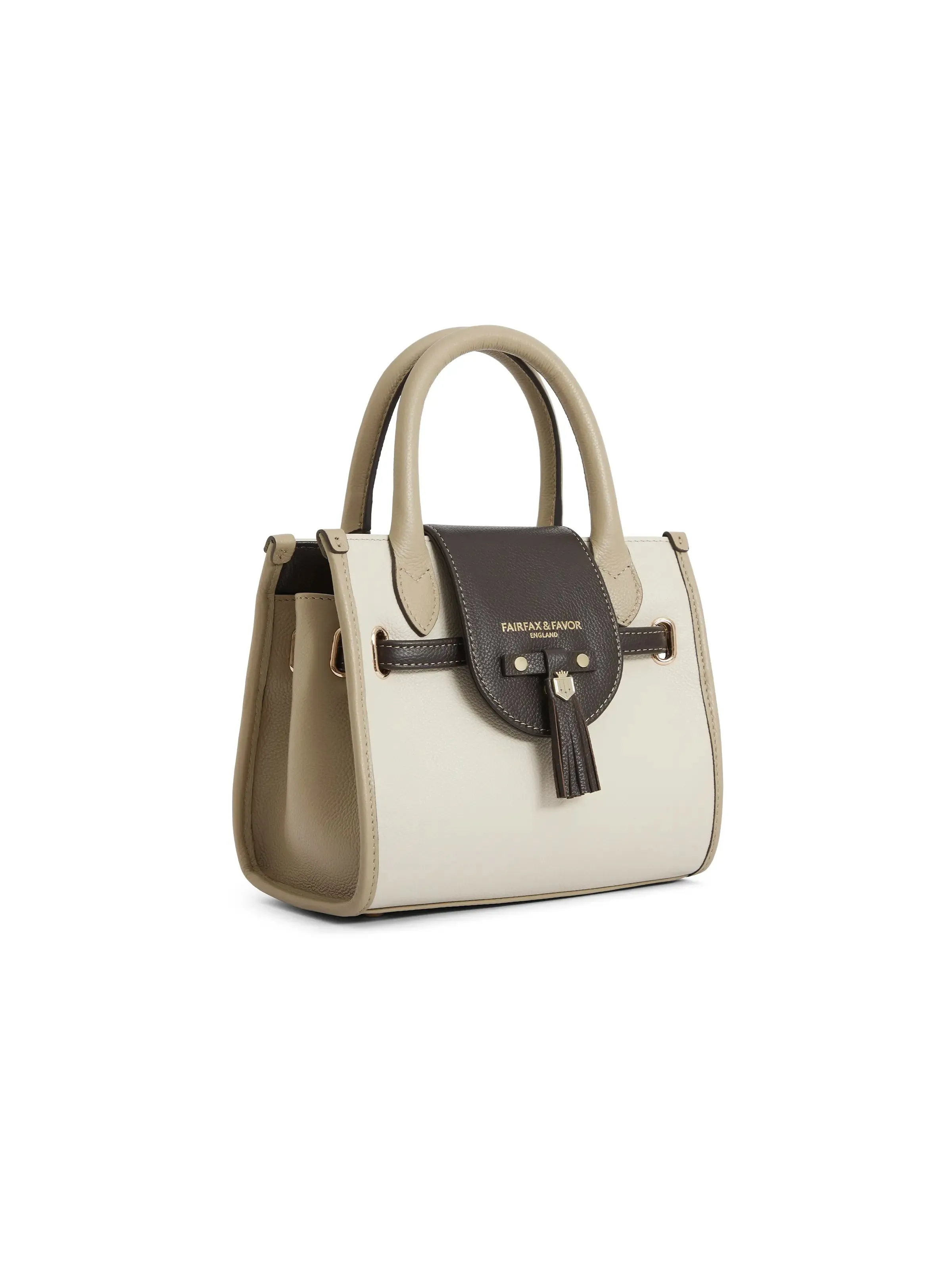 Mini Windsor Handbag - Neutral Tri-Color Leather