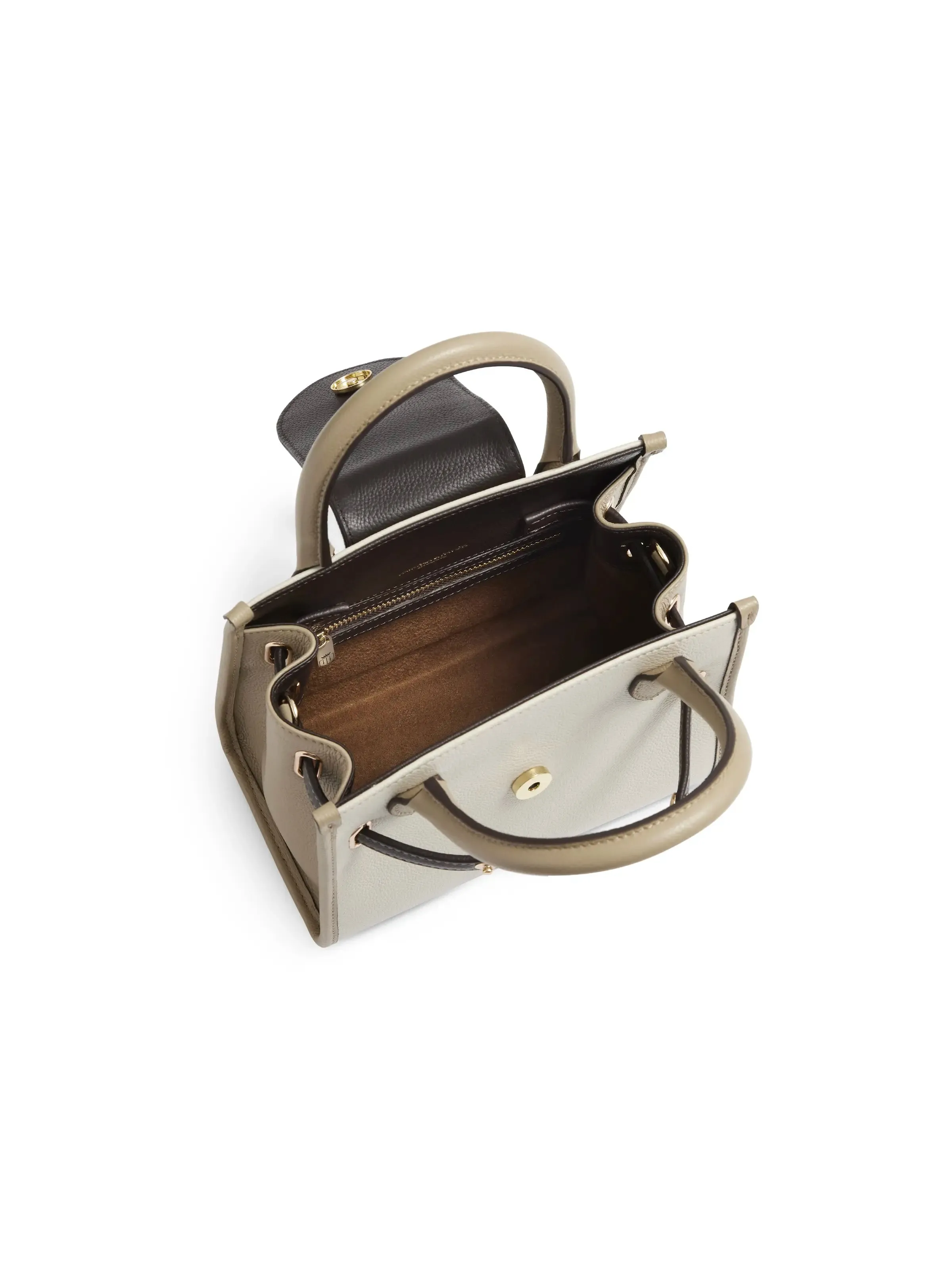 Mini Windsor Handbag - Neutral Tri-Color Leather