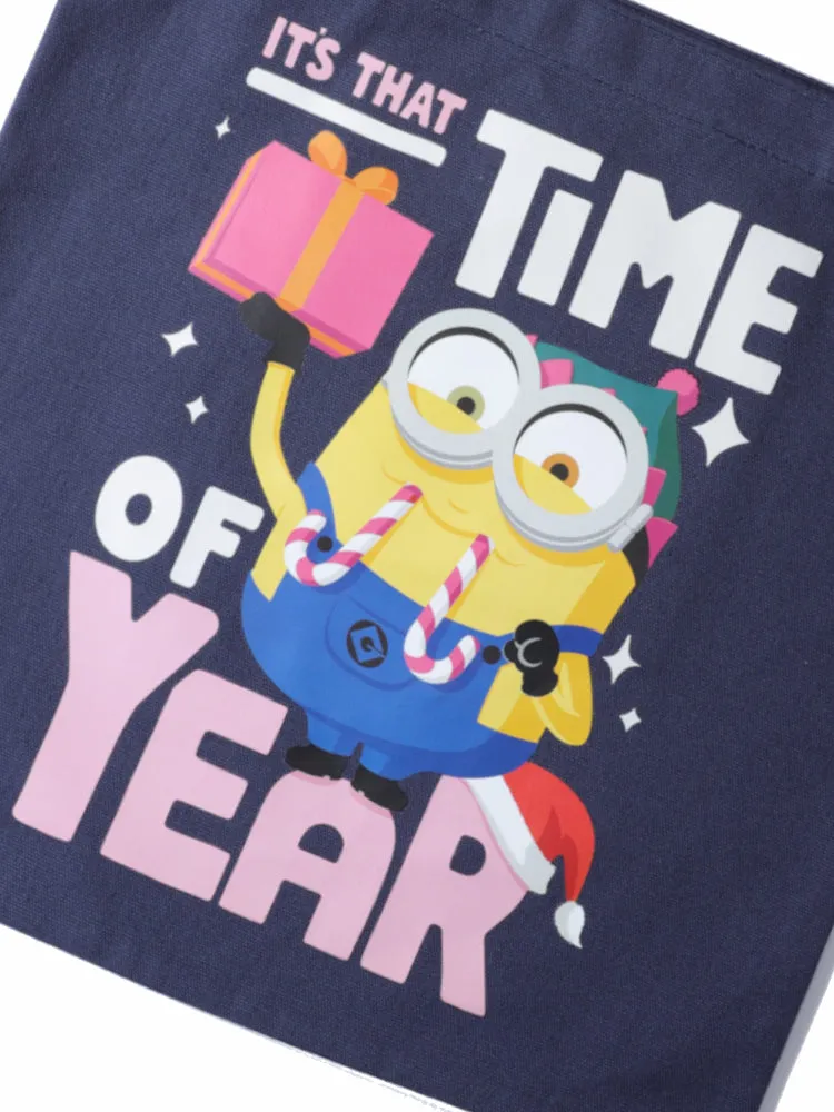 Minions Blue Canvas Shopping Bag